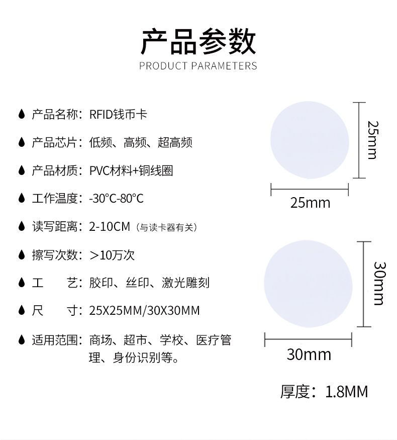 rfid錢(qián)幣卡定制8